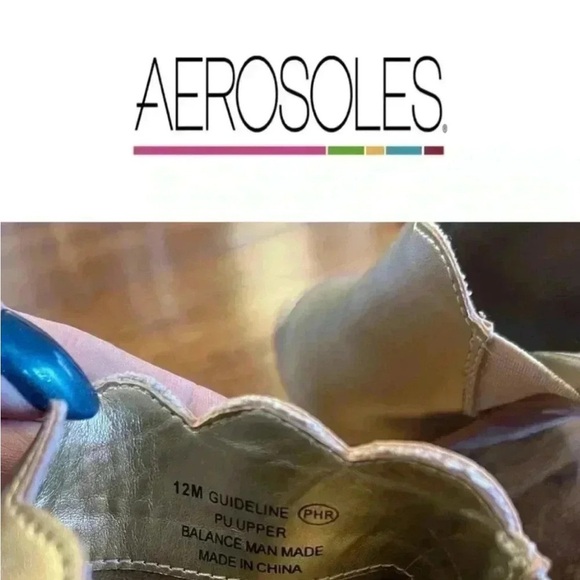🛍️3/$40 Aerosoles A2 Heel Rest Mules – Metallic Gold / Bronze Women’s Size 12 - Picture 7 of 8